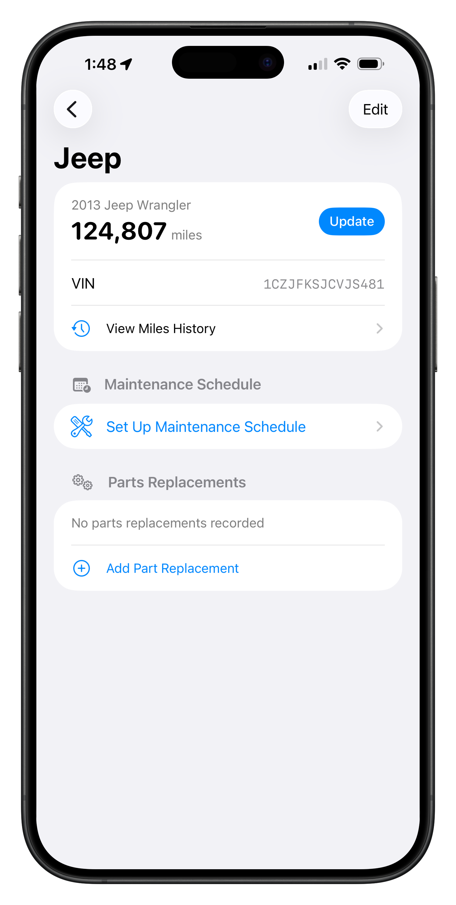 Maintenance Schedules